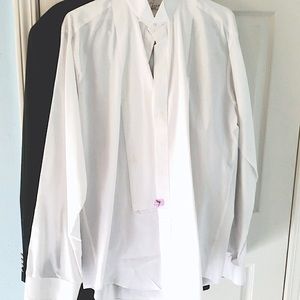 Groom's White  Tuxedo Shirt, Bow Tie